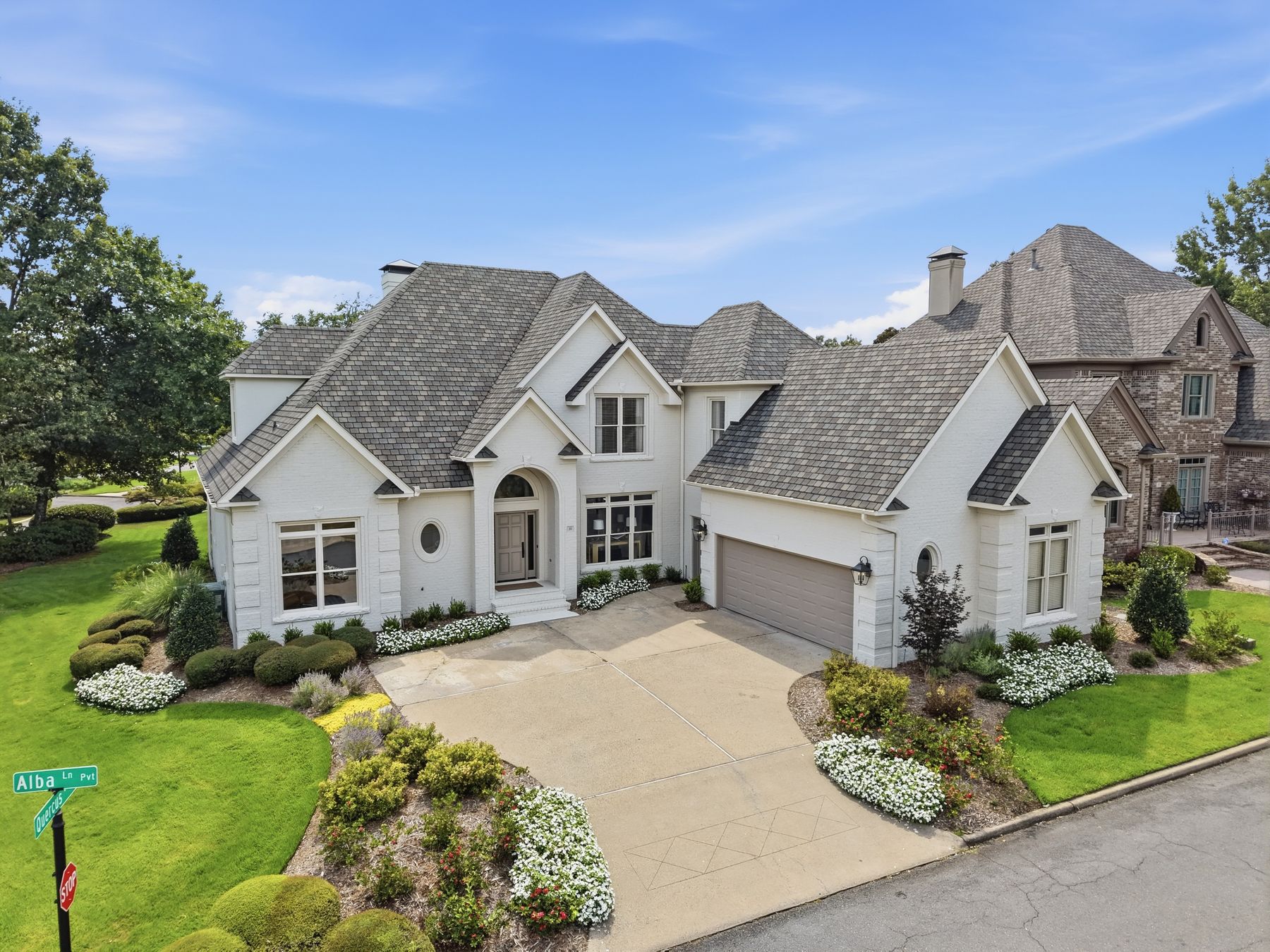 Aerial of a west Little Rock home on Alba Lane