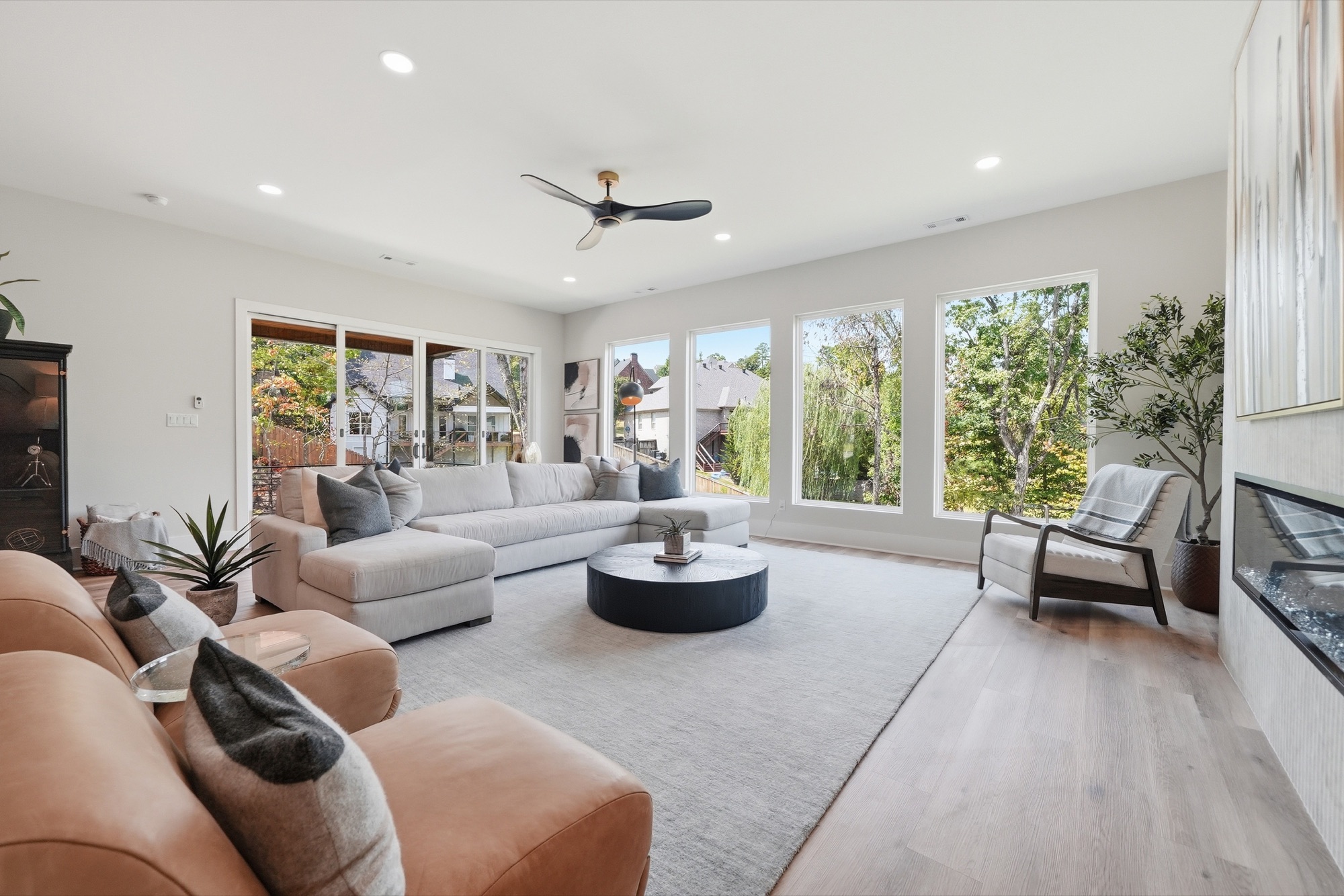 The same living room after the listing edit
